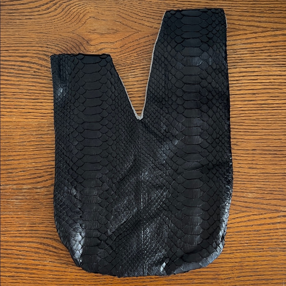 Archipelago Black Snakeskin Clutch